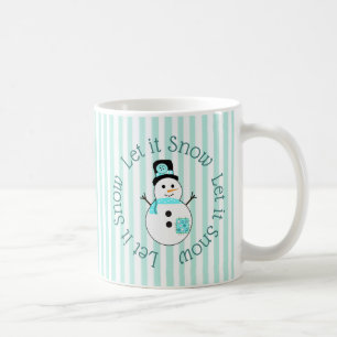 Mug Laisser neiger Turquoise Snowman Christmas Coffee