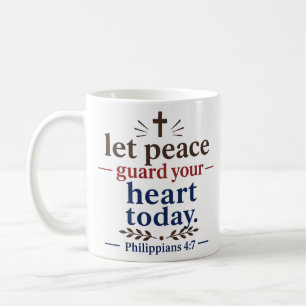 Mug Laissez la paix garder votre cœur aujourd'hui Cita