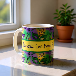 Mug Laissez Les Bons Temps Rouler Masques de Mardi Gra