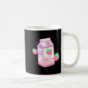 Mug Lait de fraise rose mignonne Japonais Kawaii Retro