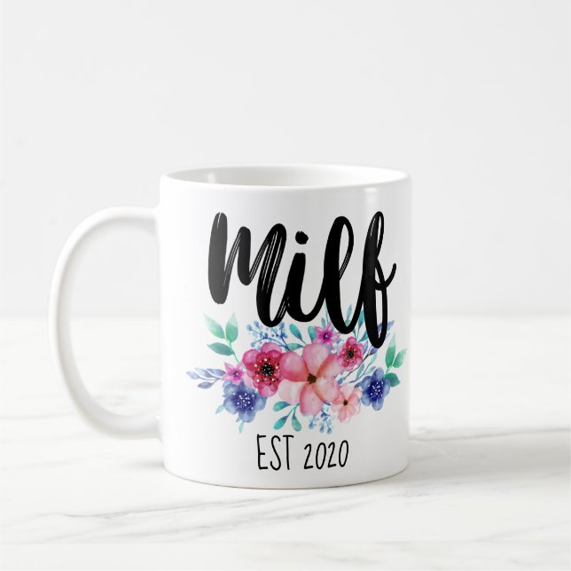 Mug Lait établi avec une date personnalisée (Gauche)