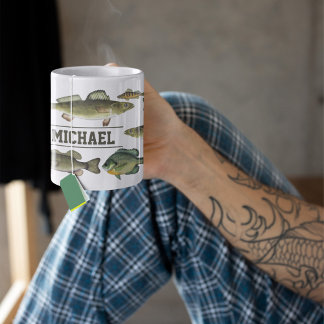 Mug Lake Fish Up North Cute Fisherman Personnalisé