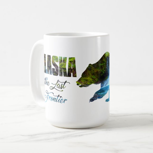 Mug L'Alaska, l'Dernier Ours de la Frontière - 15 oz.  (Devant gauche)