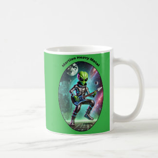 Mug L'Alien spatial vintage Martian Jouer à la guitare