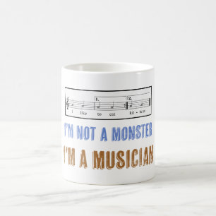 Mug L'alphabétisation musicale compte, j'aime manger d
