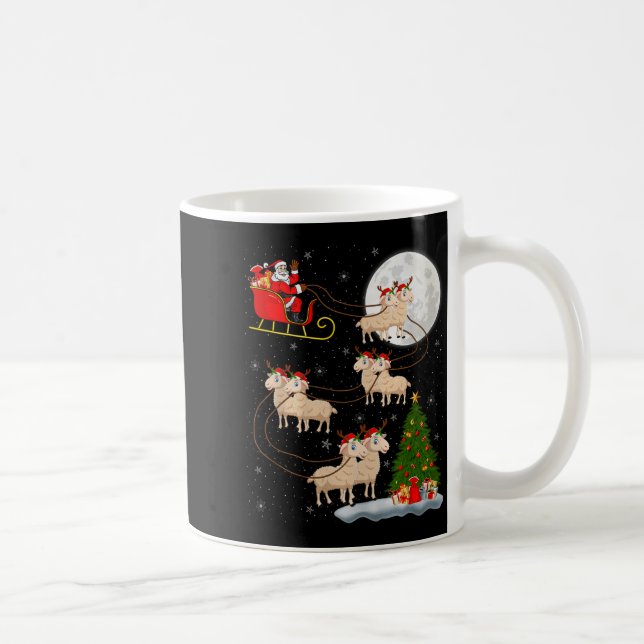 Mug Lambs Sheep Santa Sleigh Flying Funny Magical Chri (Droite)