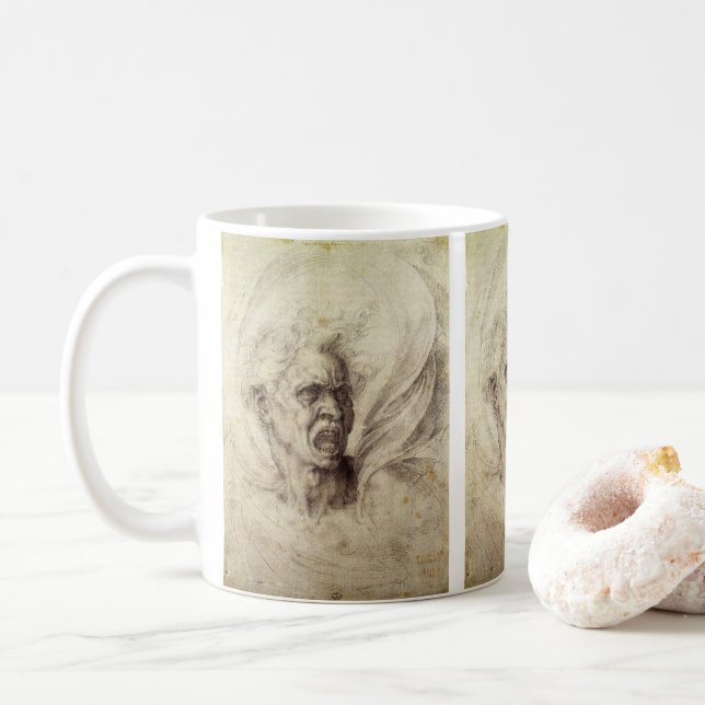 Mug L'âme damnée de Michel-Ange, chef d'un homme (Avec donut)