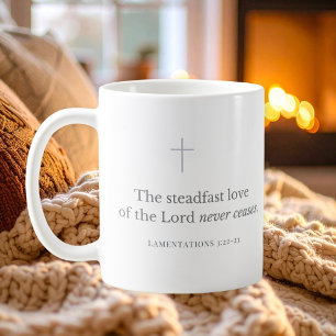 Mug Lamentations 3:22-23 Verset de l'Écriture Chrétien