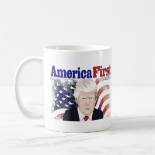 Mug L'Amérique d'abord Trump étoile et rayure