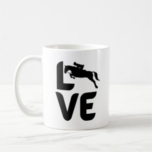 Mug L'amour avec un Chevaux de Saut comme O