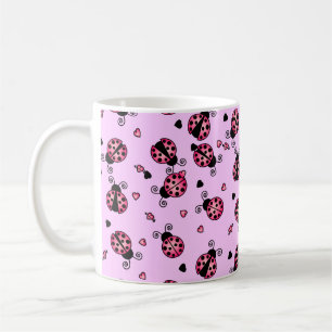 Mug L'amour branche les coccinelles roses