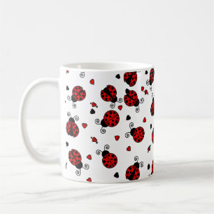 Mug L'amour branche les coccinelles rouges