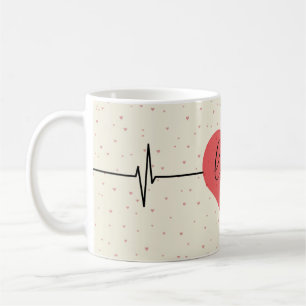 Mug L'amour dans chaque sip - Coeur battant pour les c
