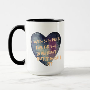 Mug L'amour dans mon coeur Flirter Mug, Parfait Valent