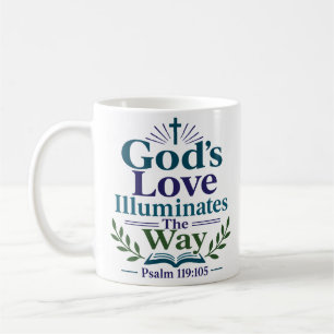 Mug L'amour de Dieu éclaire le chemin verset biblique