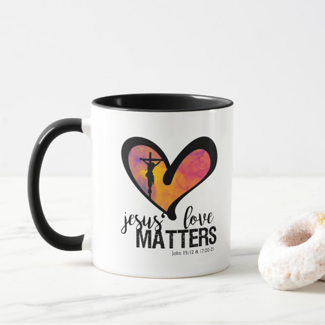 Mug L'Amour De Jésus, ça compte (Peindre le torse) (Avec donut)
