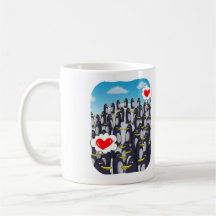 L'amour du pingouin pour les Valentines. Amour au