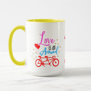 Mug L'Amour Du Vélo En Tandem Personnalisé Est Tout Au