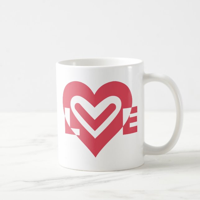Mug L'amour en rose cerise (Droite)