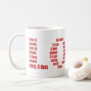 Mug L'amour est... 1 Corinthiens 13:4-8 verset de la B