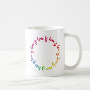 Mug L'amour est amour est cercle d'arc-en-ciel d'amour
