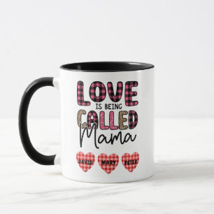 Mug L'amour est appelé maman, personnalisable maman ca