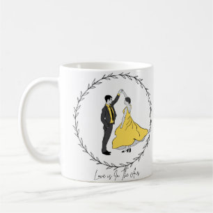 Mug "L'amour est dans l'air" couple heureux, Mariage h