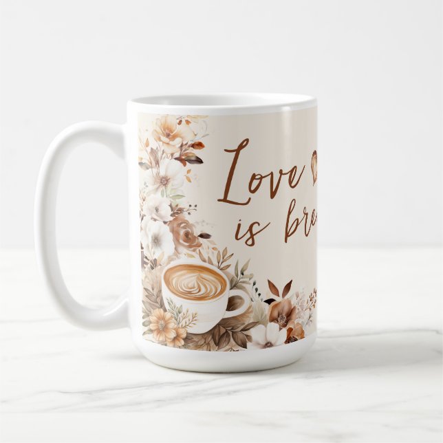 Mug L'amour est dans le café Fête de mariage (Gauche)
