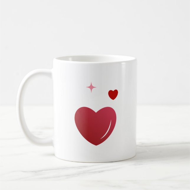 Mug L'amour est dans le coeur de l'air (blanc) (Gauche)