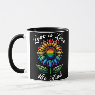 Mug L'amour est l'amour Rainbow Sunflower LGBT+ Gay Le