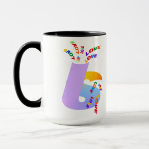 Mug L'amour est l'amour Typographie de la fierté artis