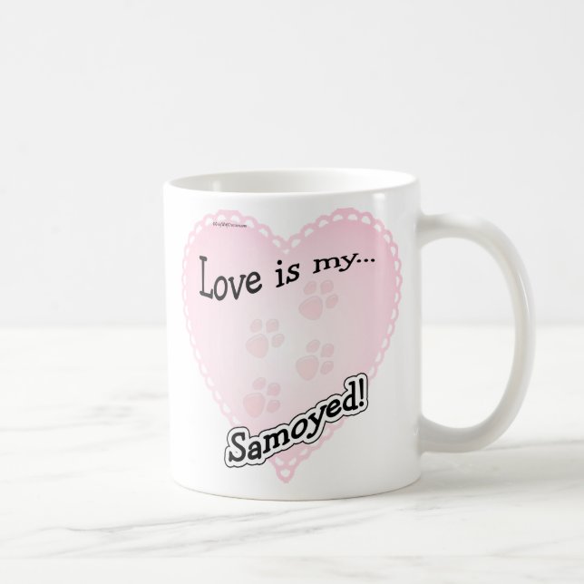 Mug L'amour est mon Samoyé (Droite)