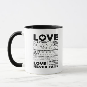 Mug L'amour est patient et gentil Appel classique