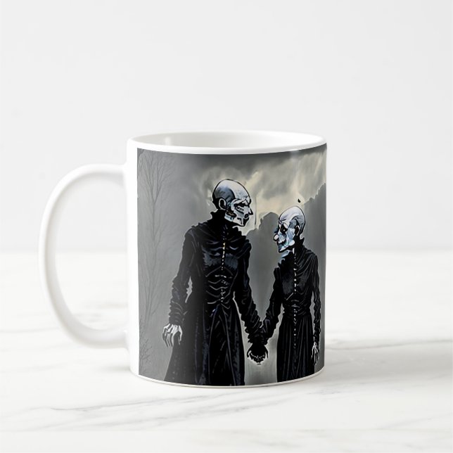 Mug L'amour est pour toujours heureux Halloween café M (Gauche)
