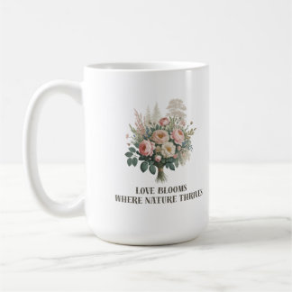 Mug L'amour fleurit avec la nature