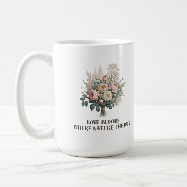 Mug L'amour fleurit avec la nature (Gauche)