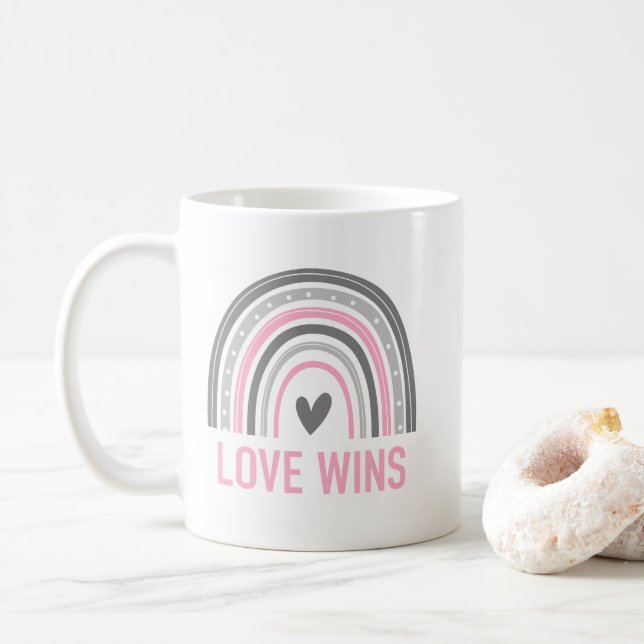 Mug L'amour gagne Demigirl Rainbow (Avec donut)