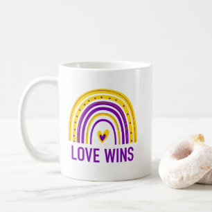 Mug L'amour gagne l'intersexe Arc-en-ciel