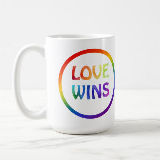 Mug L'amour gagne Rainbow Pride