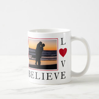 Mug L'AMOUR N'ÉCHEC JAMAIS Photo personnalisée chrétie