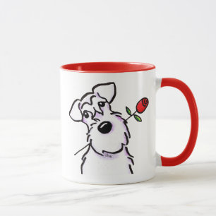 Mug L'amoureux blanc de Schnauzer s'est levé
