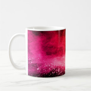 Mug Lancement de poudre colorée, isolée sur dossier no