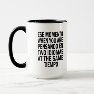Mug L'anglais espagnol bilingue 15 l'once deux a