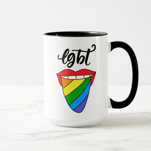 Mug Langue arc-en-ciel LGBT (Droite)