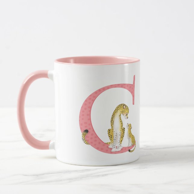 Mug L'animal ABC C est pour guépard (Gauche)