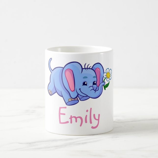 Mug L'animal drôle mignon de jungle de fleur (Centre)