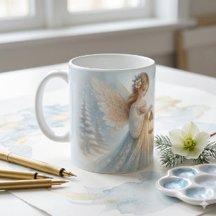 Mug Lanterne d'ange céleste d'hiver de réconfort