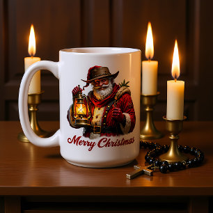 Mug Lanterne de Noël de Santa rude
