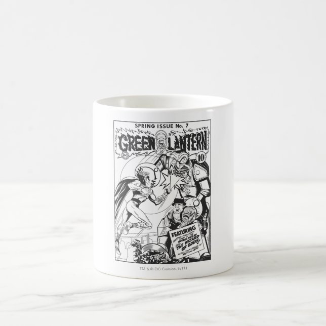 Mug Lanterne verte contre le magicien des puces, noir (Centre)