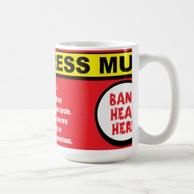 Mug L'anti chef de coup de kit d'effort ici attaquent (Droite)